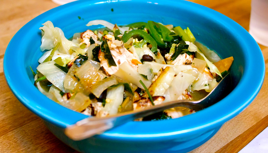 Shopsin’s Chicken Tortilla Avocado Soup